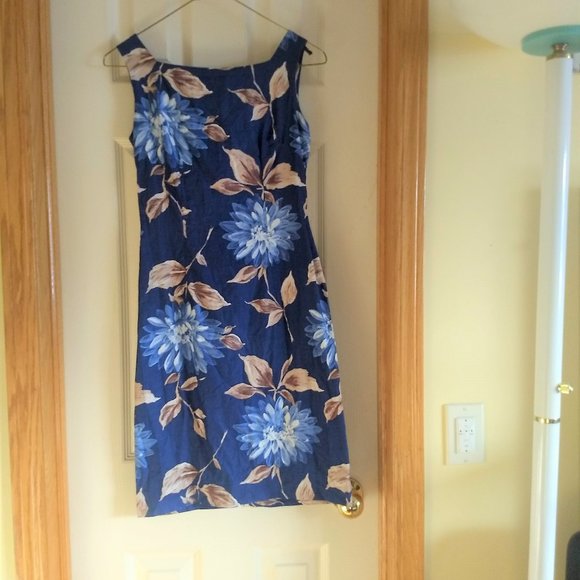 vintage 50s handmade sleeveless midi floral shift dress EUC - Picture 1 of 11